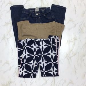 3 pairs of girls 5- 5T pants